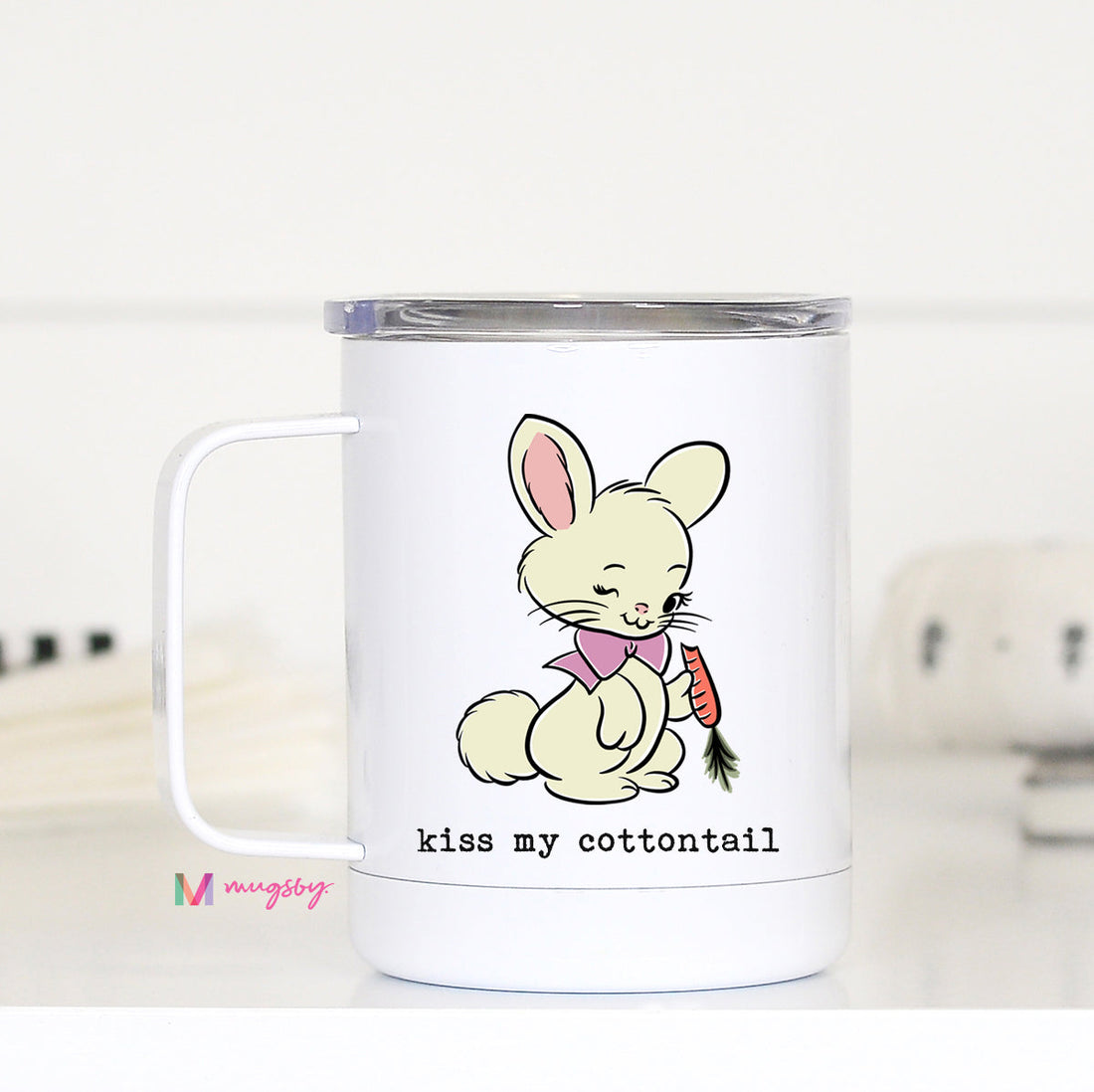Kiss My Cottontail Travel Cup, Easter Tumbler