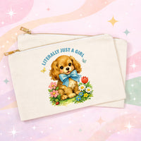 Cute Puppy Makeup Bag | Literally Just a Girl Cosmetic Pouch