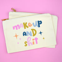 Funny Makeup Bag | Makeup and Shit Cosmetic Pouch