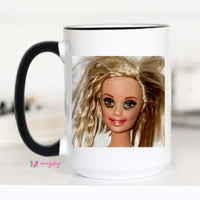 Messy Hair Doll Mug Funny Coffee Mug Chaotic Meme Mug Funny Gift