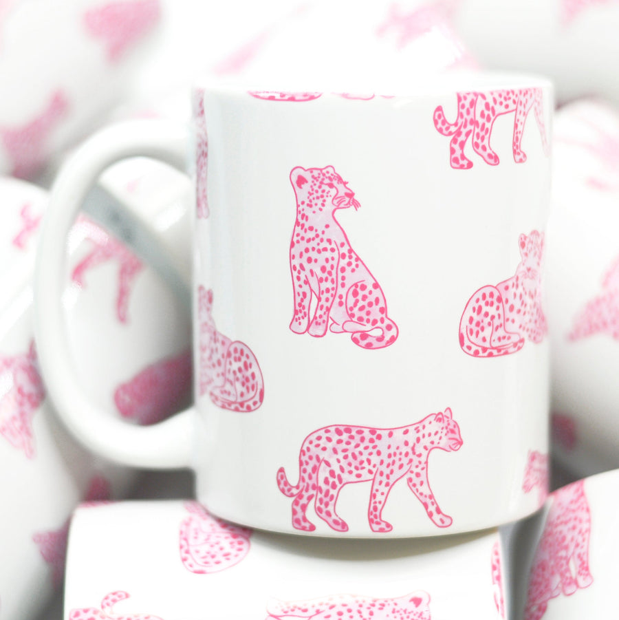Pink Cheetah Ceramic Mug