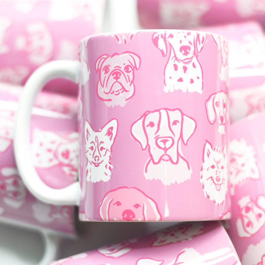 Pink Dogs Ceramic Mug