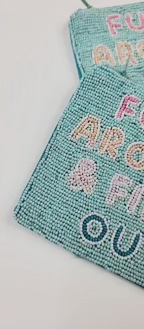 FAFO Funny Seed Bead Bag