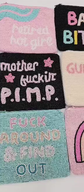 Mother F*ckin' PIMP Funny Seed Bead Bag