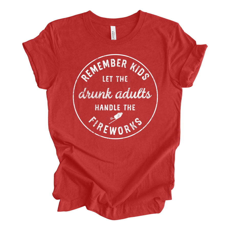 Drunk Adults Red Tee