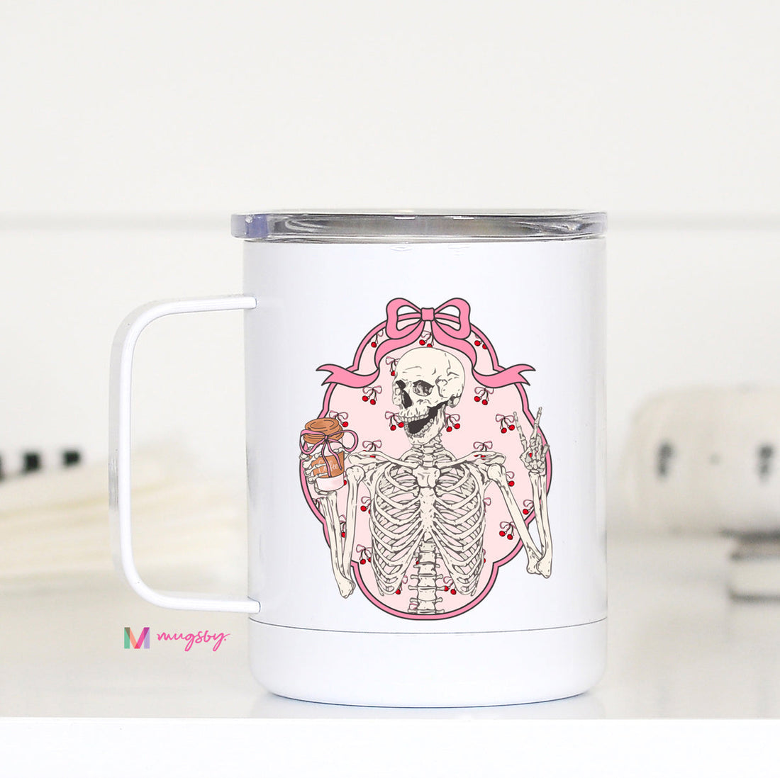 Skeleton Coquette Travel Mug