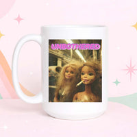 funny unbothered coffee mug retro doll meme design sarcastic humor mug