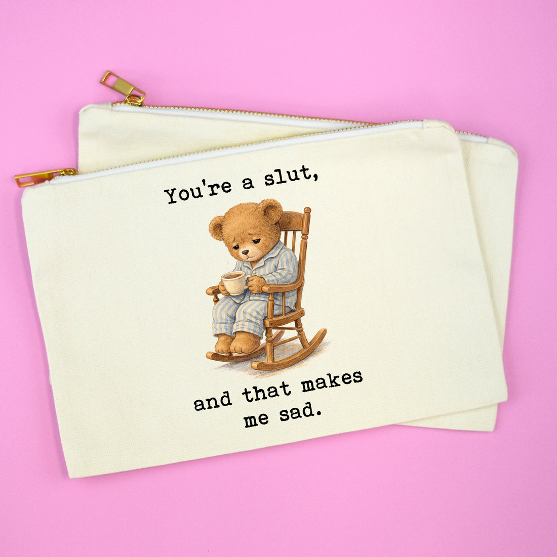 Funny Teddy Bear Makeup Bag | You&