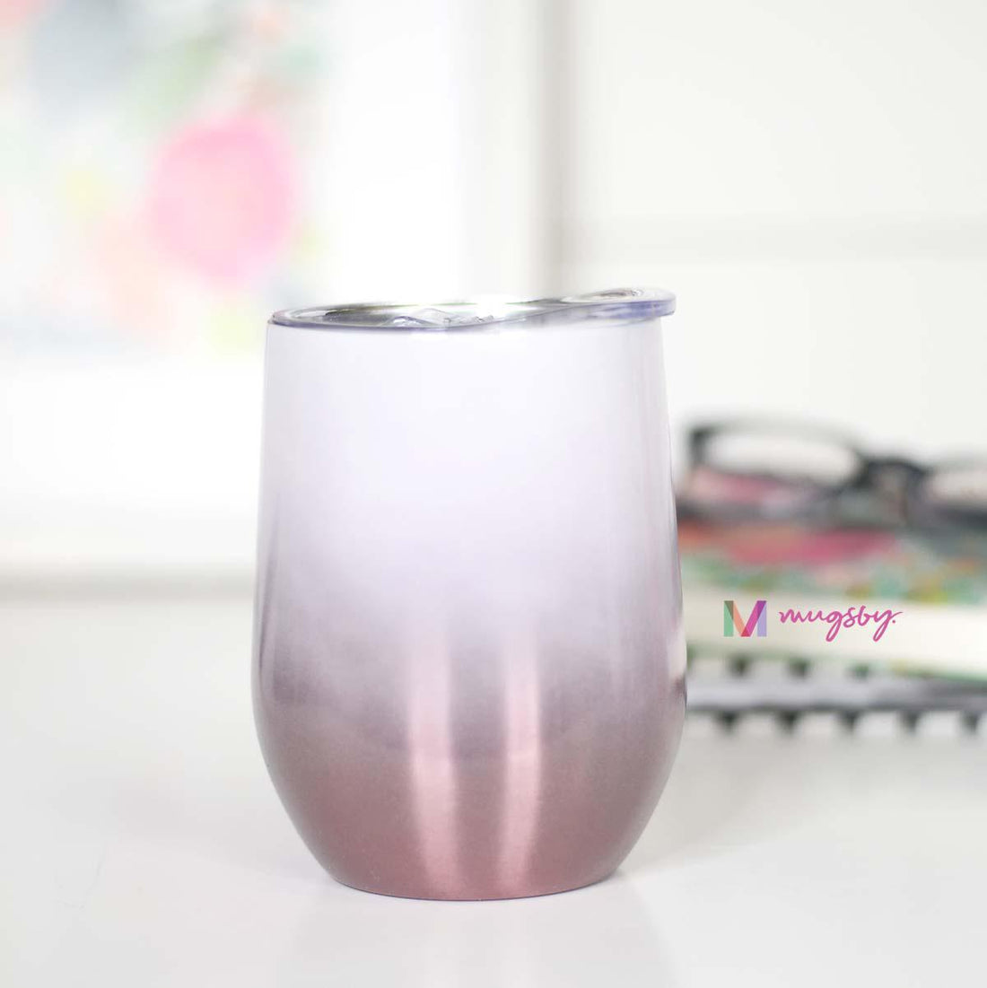 Rose Gold Ombre Wine Cup