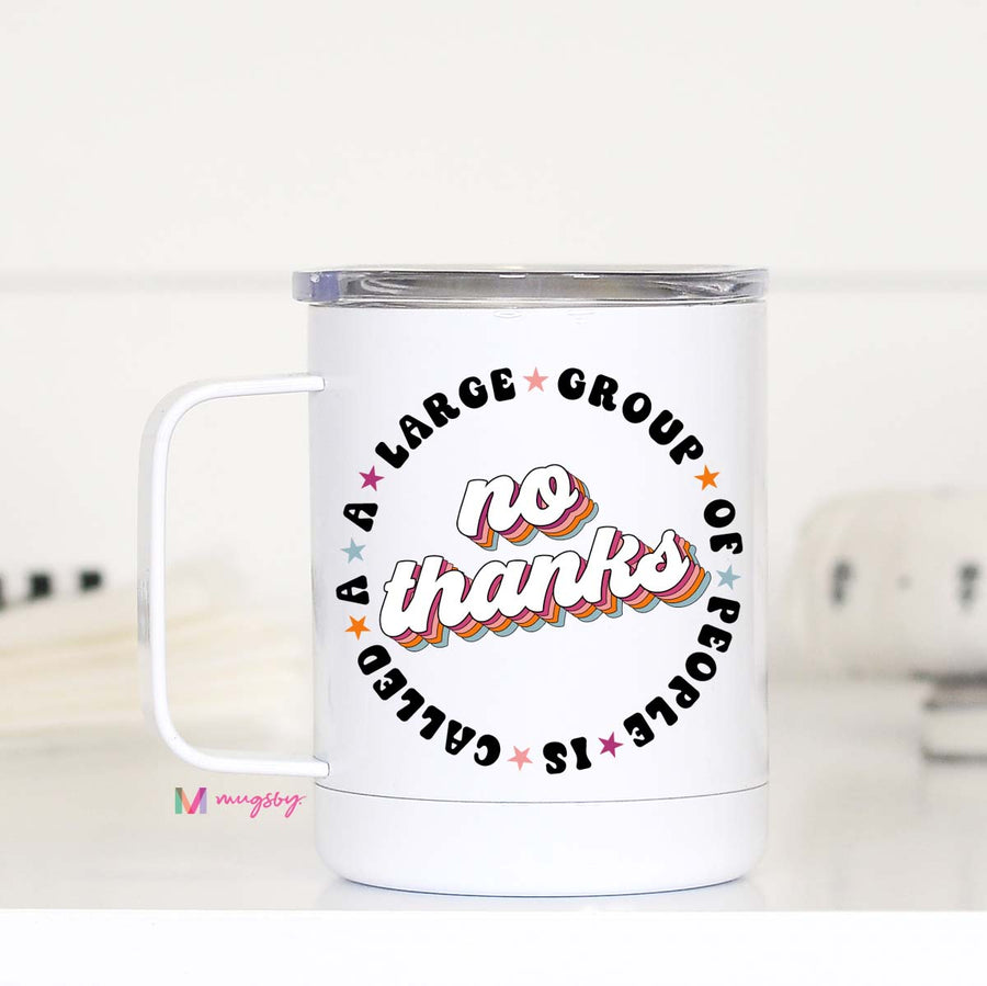 A Large Group of People Funny Travel Mug