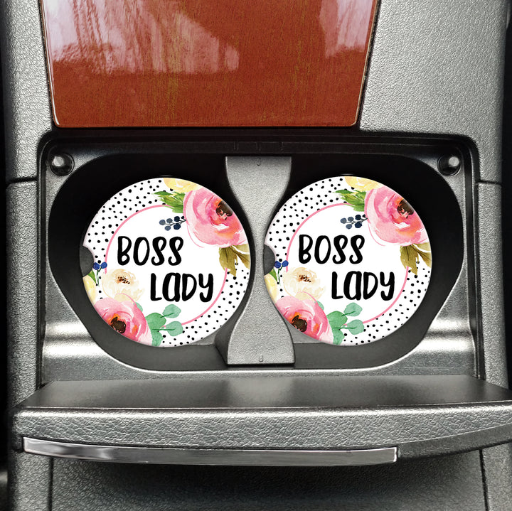 boss lady car coasters