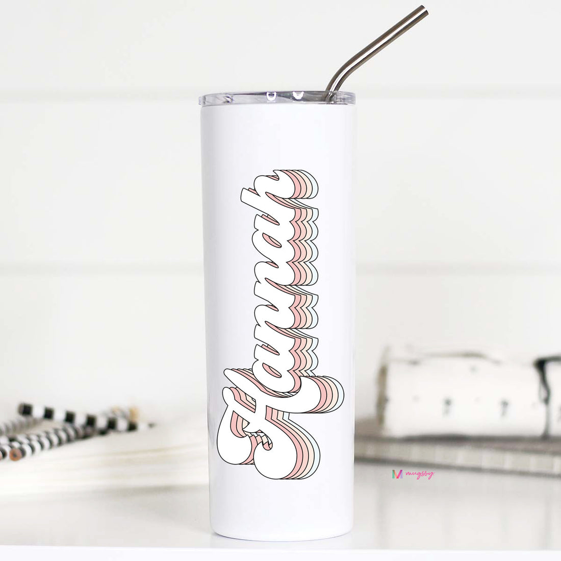 Personalized Name Shadow Tall Travel Cup