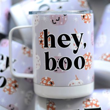 Hey Boo Halloween Travel Cup