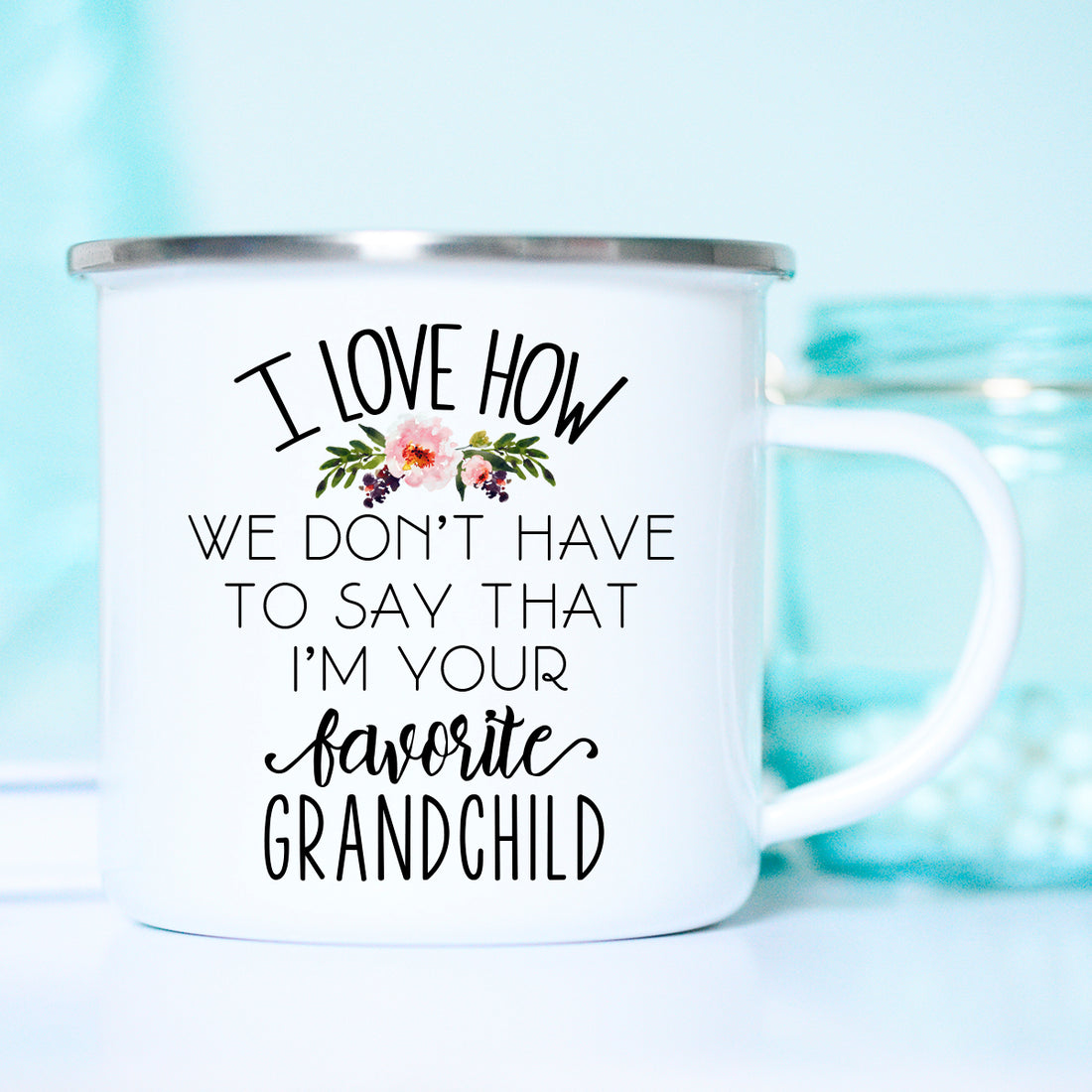 funny grandma enamel mug