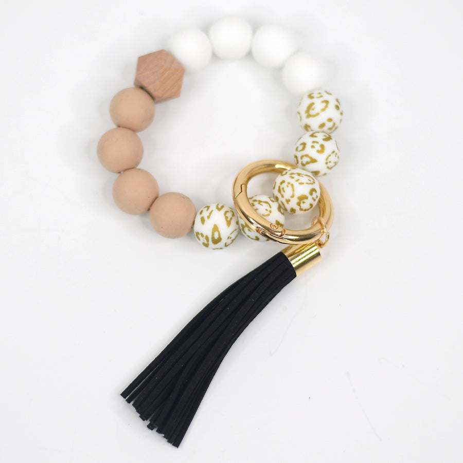 silicone beaded keychain