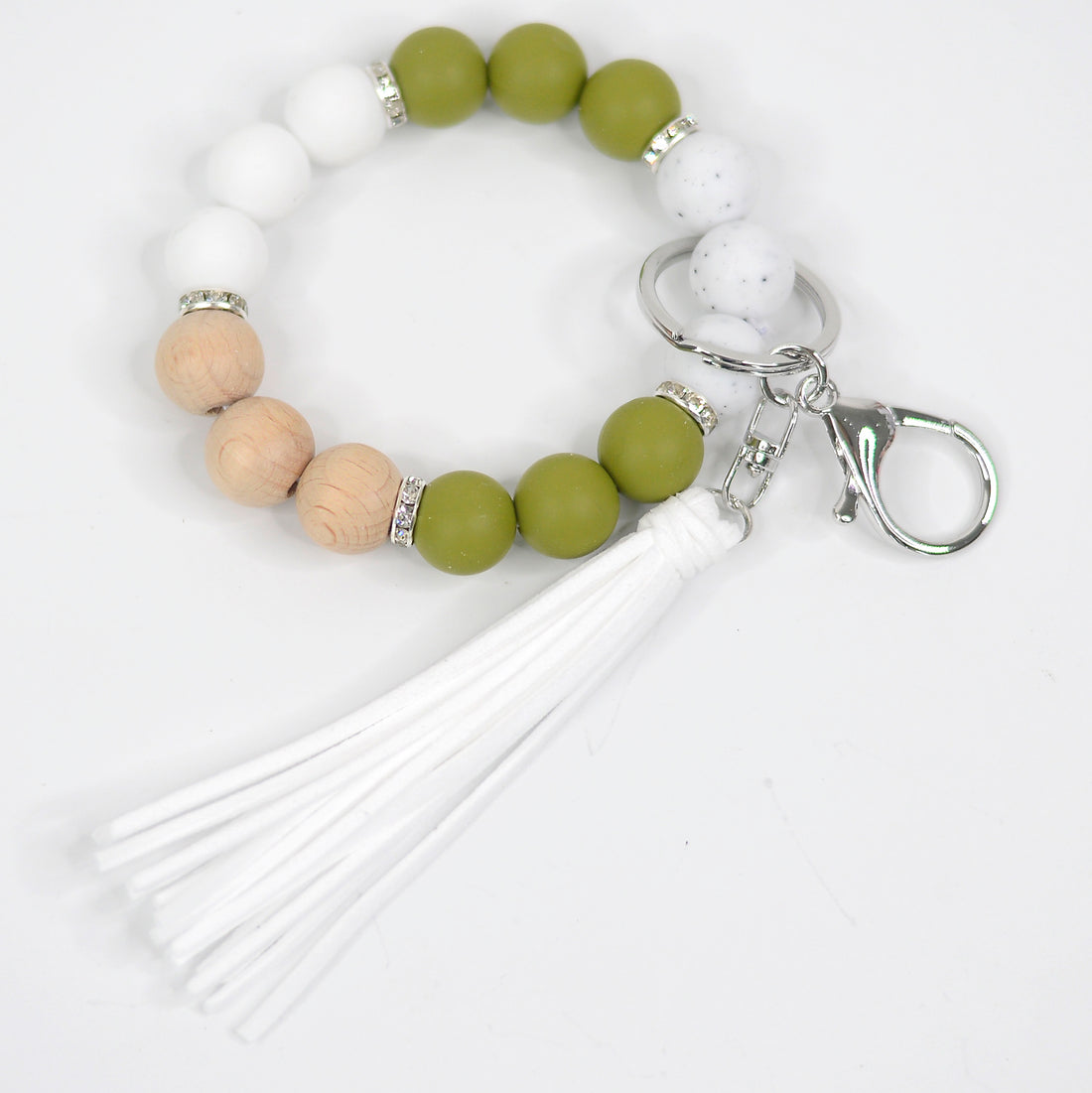 silicone beaded keychain