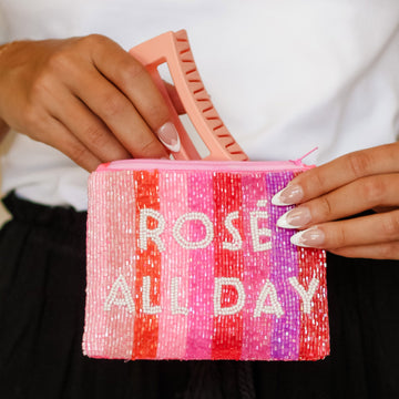 Rose all day seed bead bag cosmetic coin bag
