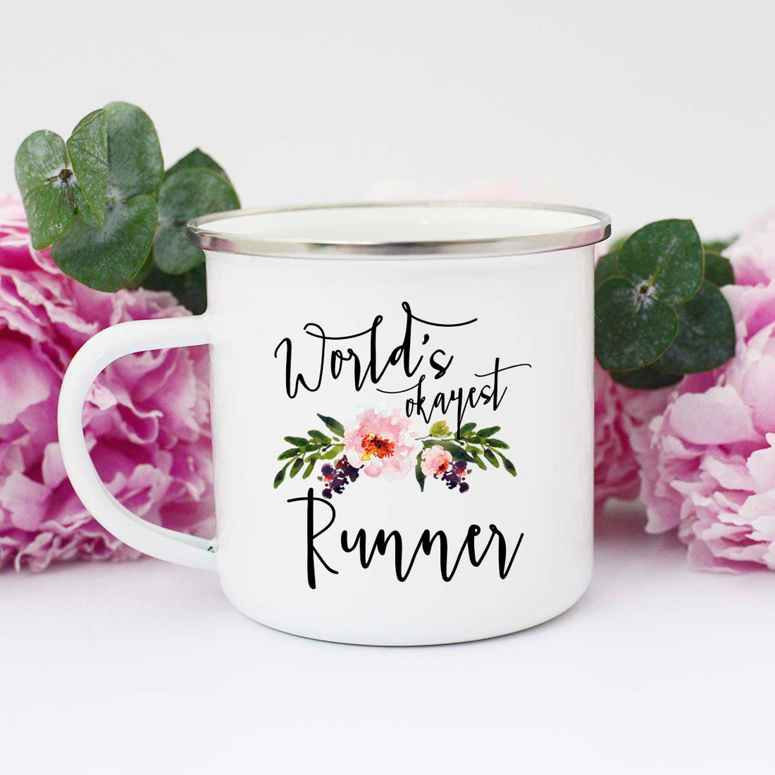 worlds okayest runner mug