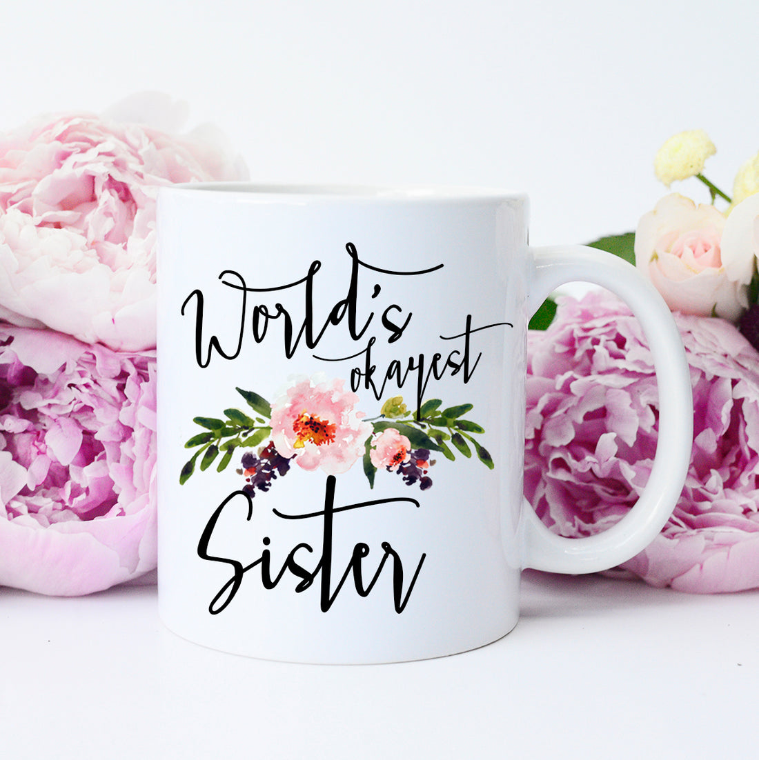 worlds okayest sister mug