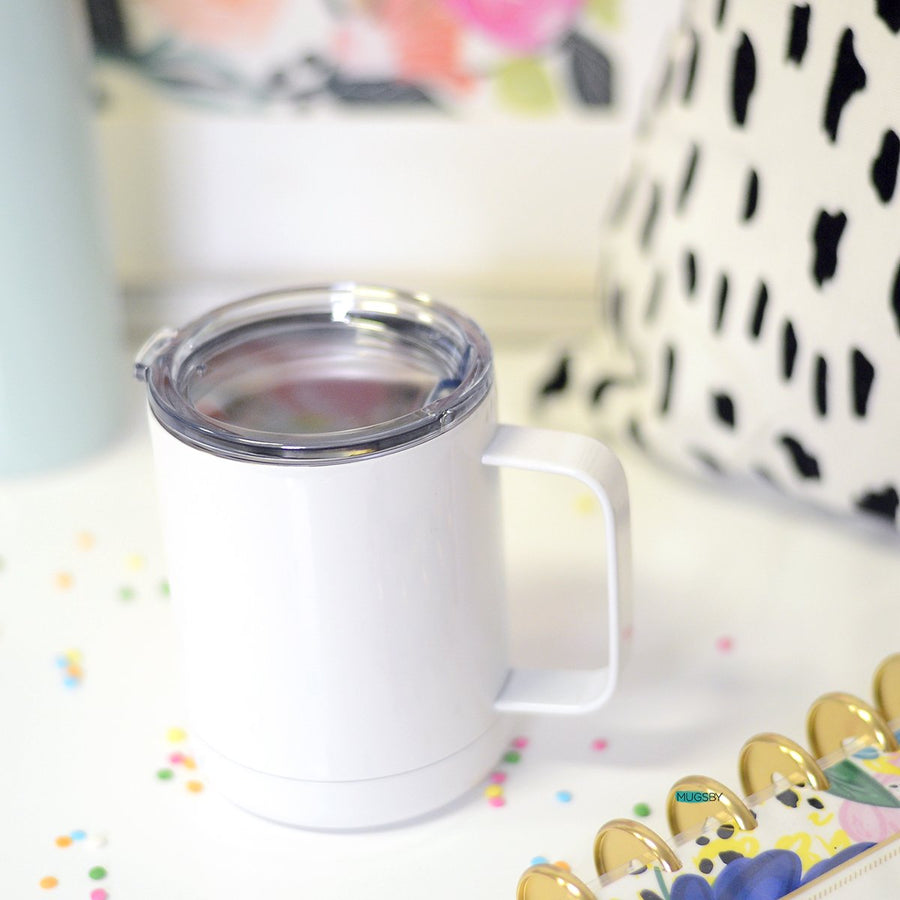 Calm Your Tits Travel Mug with Handle