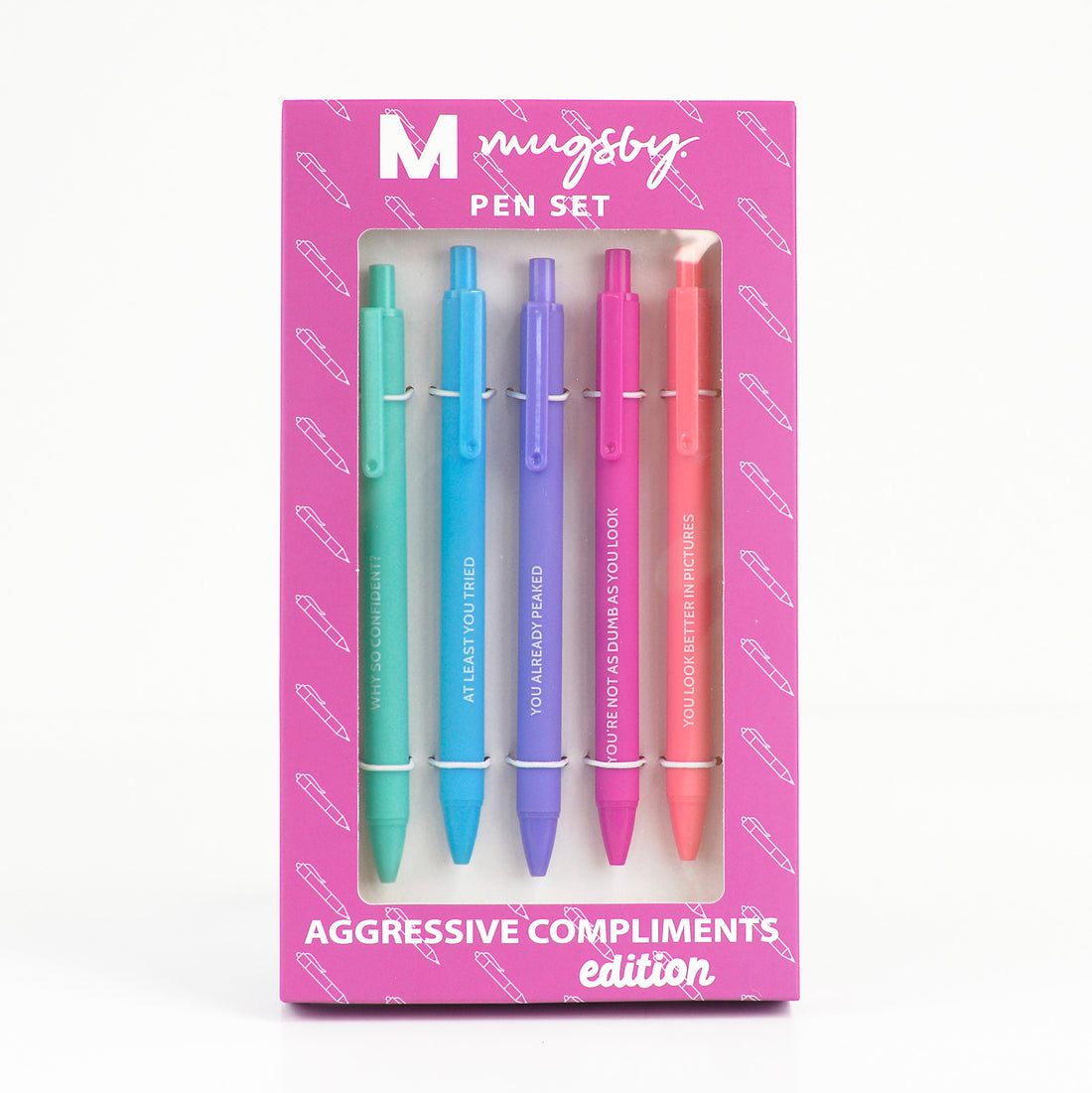 Mugsby - Working 9-5 Pen Set Edition, Pens, Pen Set, Funny Pens