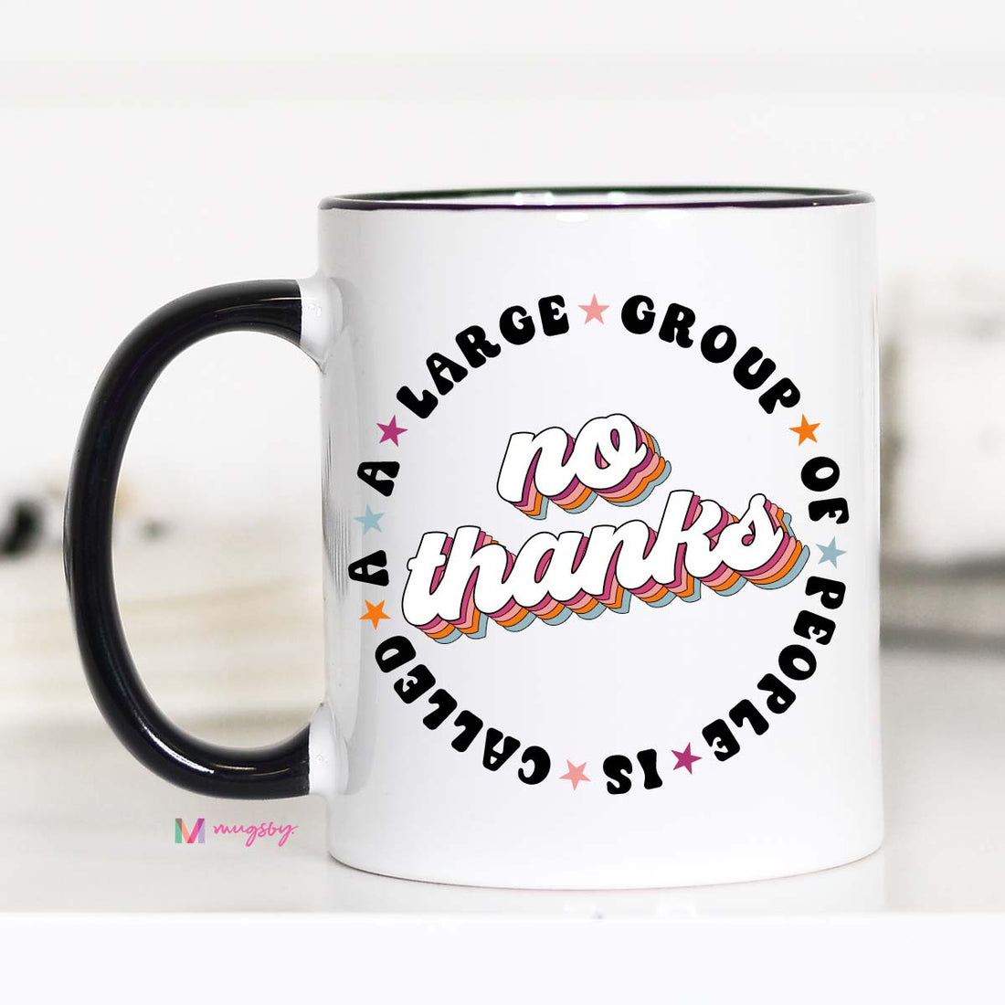 A Large Group of People Mug, Introvert Coffee Mug