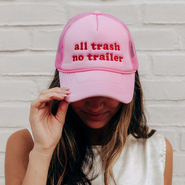 pink trucker hat