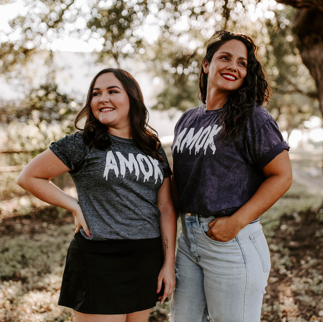 Amok Shirt (Black Acid Wash), Halloween Graphic Shirt