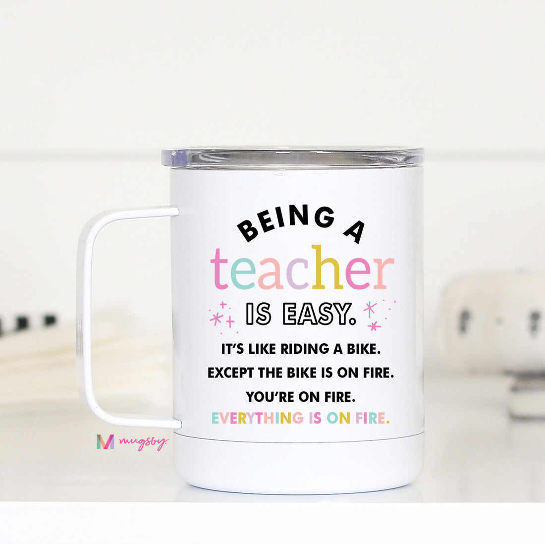 Don't Make Me Use My Teacher Voice Funny Tumbler - Stainless Steel