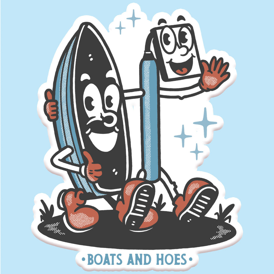 Boats and Hoes sticker decal