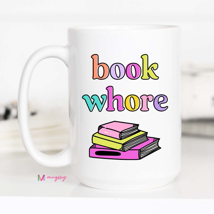 Book Whore White Coffee Mug