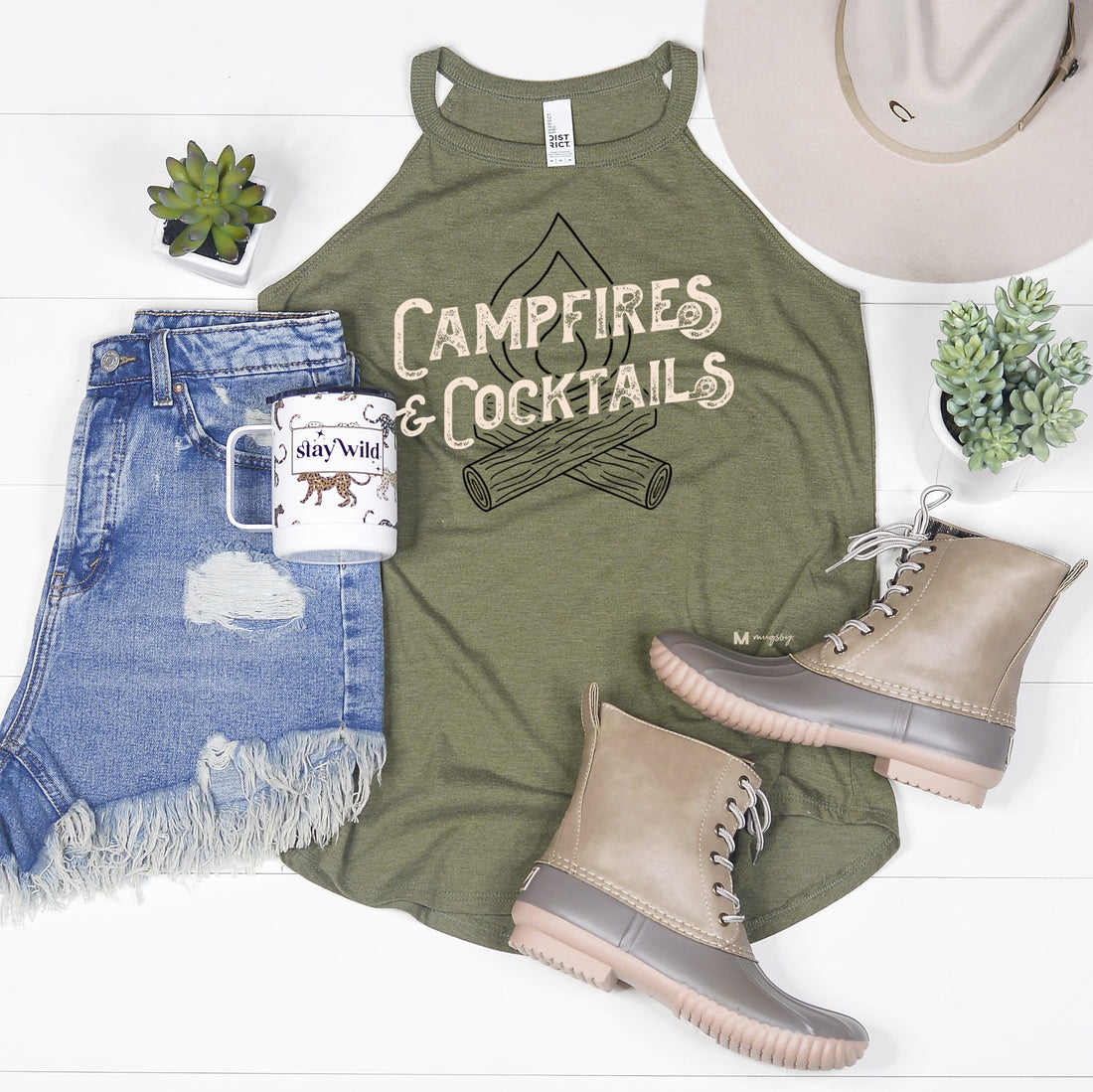 fun fall graphic tank