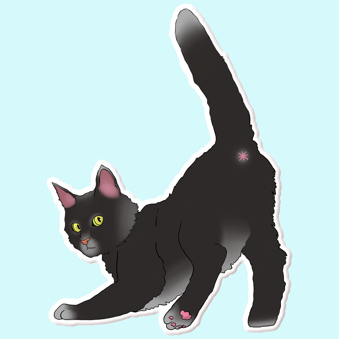 Cat But Sticker Cat Butt Funny Vinyl Sticker Decal – Mugsby