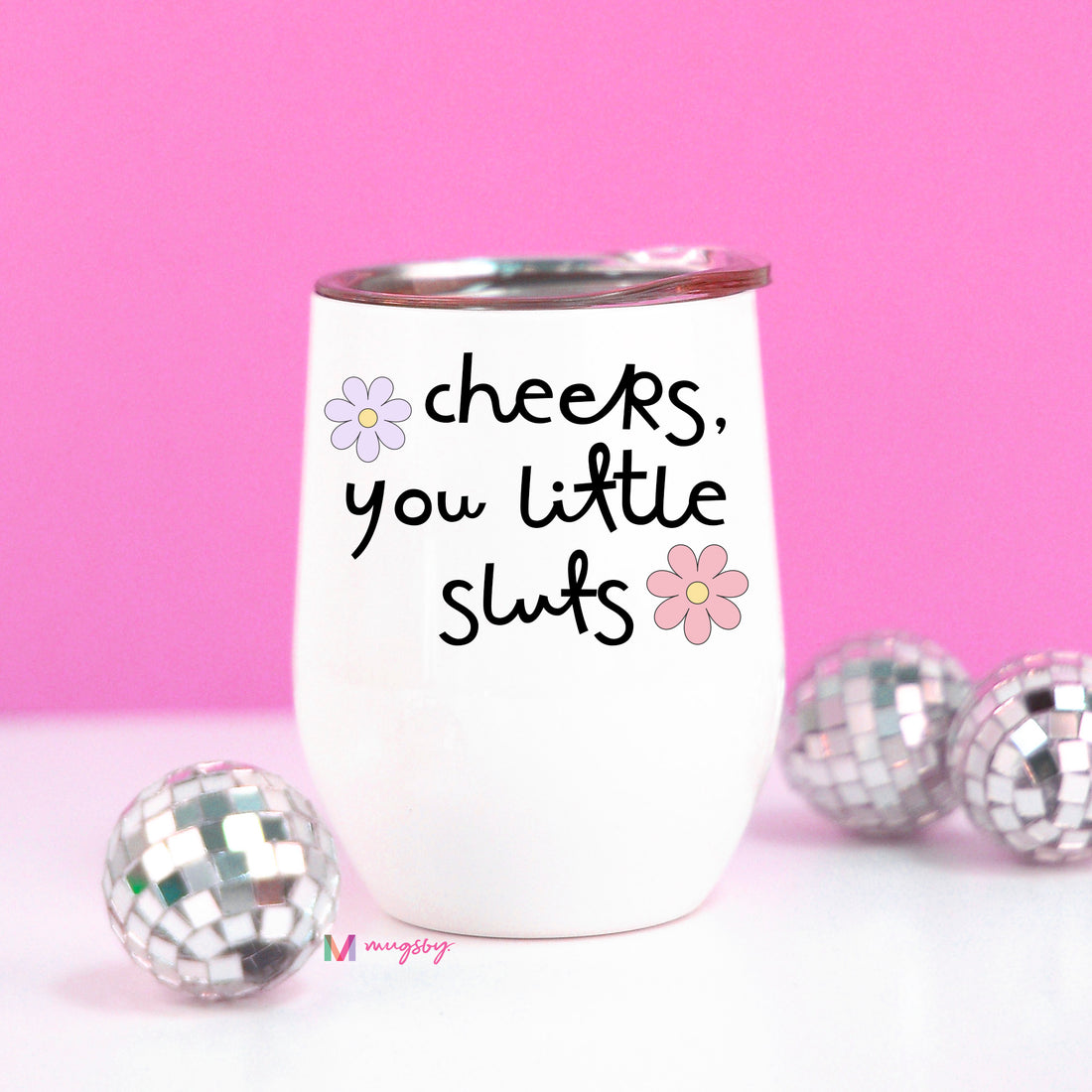 flower power wine cup