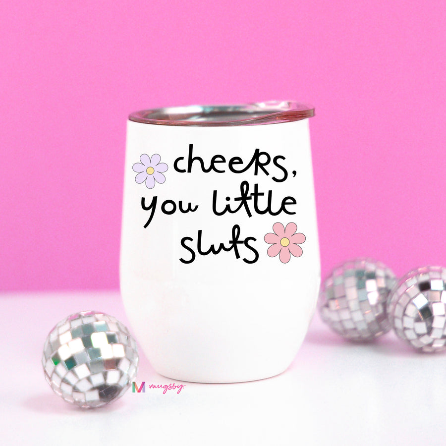 flower power wine cup