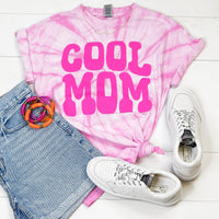 Cool Mom Graphic Shirt (Pink TieDye)