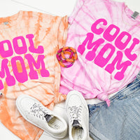 Cool Mom Graphic Shirt (PEACH TieDye)
