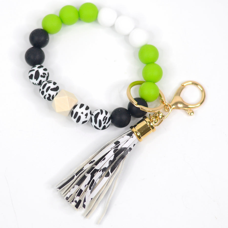 cow print keychain