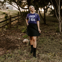 Creep it Real (Purple Mineral Wash), Halloween Graphic Shirt
