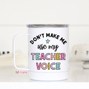 teacher voice funny mug