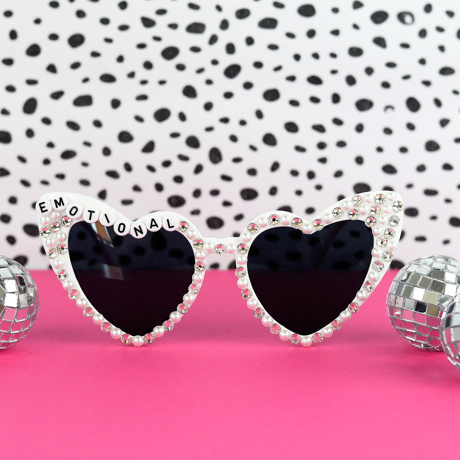 Heart Shaped Sunglasses with Words