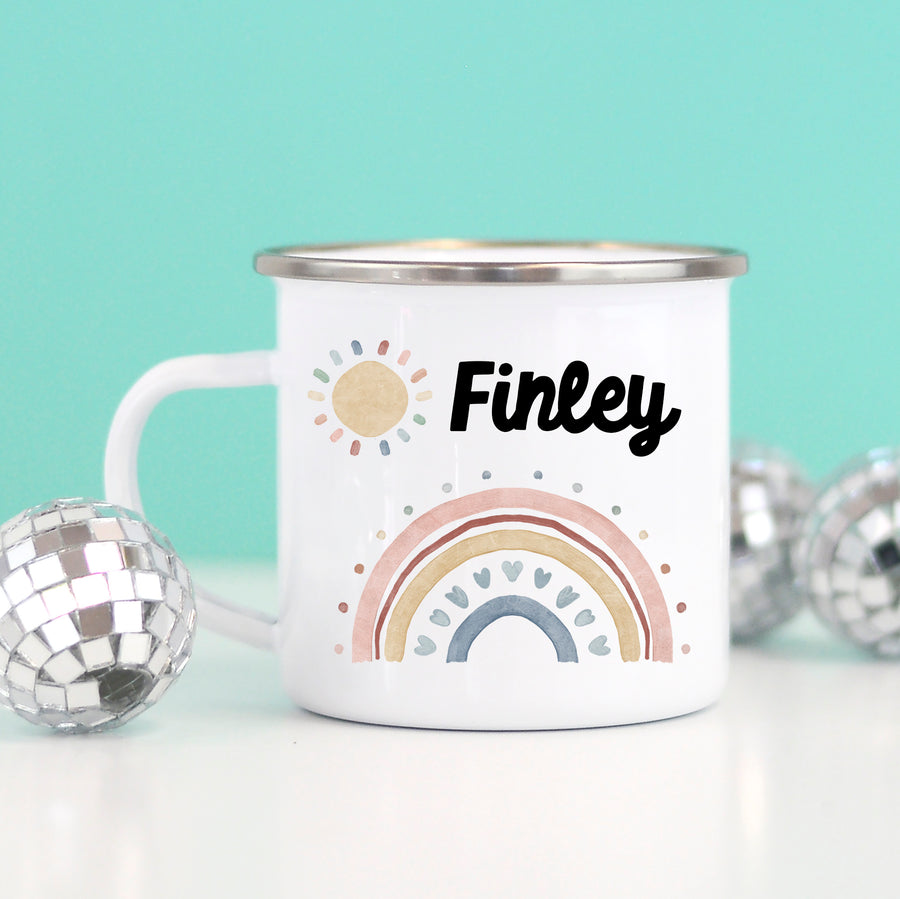 Personalized Rainbow Kid's Camp Cup