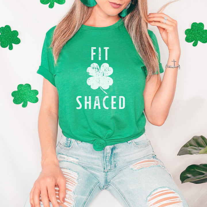 Fit Shaced St Patrick's Day Shirt (Heather Kelly Green)