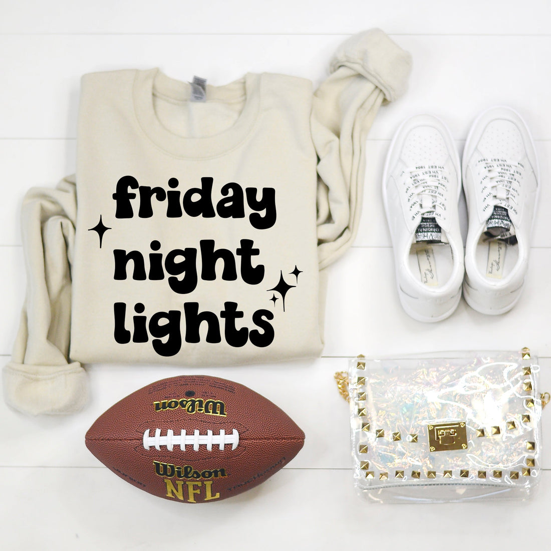 Friday Night Lights Football Sweatshirt (Sand)