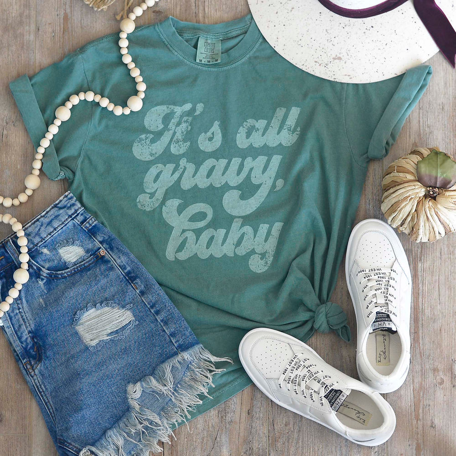 It's All Gravy Baby Thanksgiving Graphic Tee Shirt