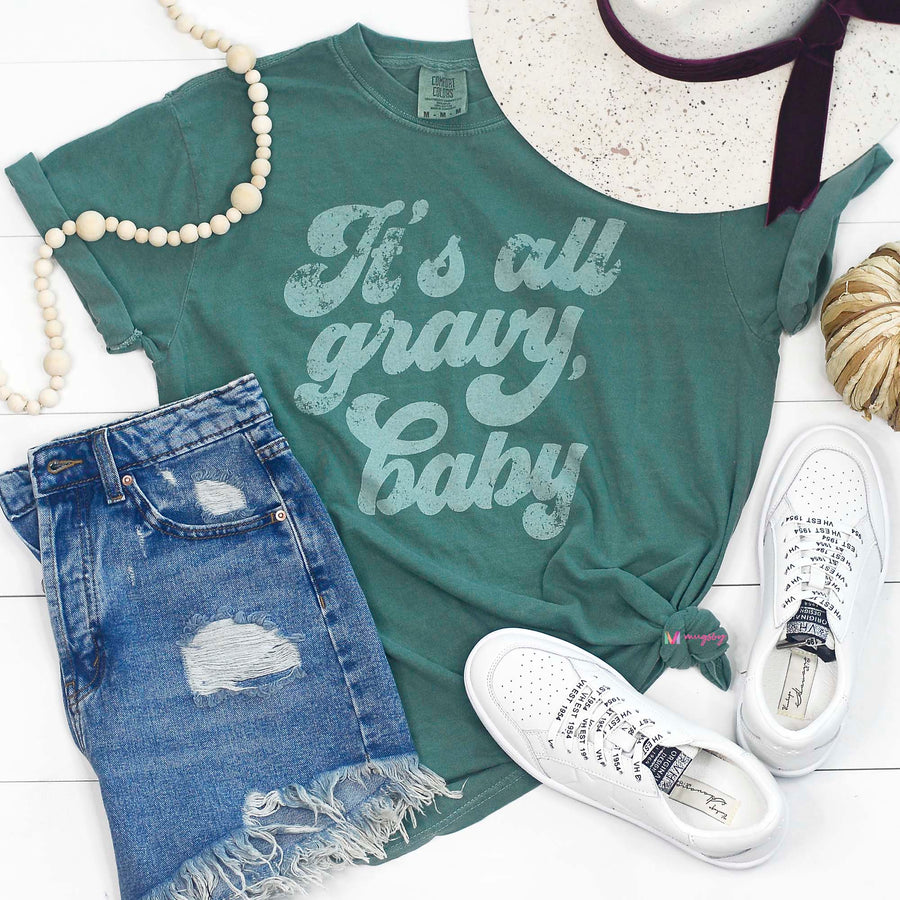 It's All Gravy Baby Thanksgiving Graphic Tee Shirt