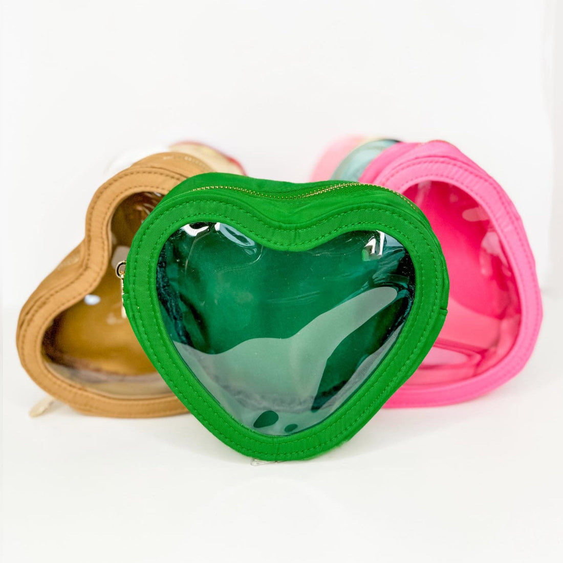 Green Heart Shaped Make Up Case