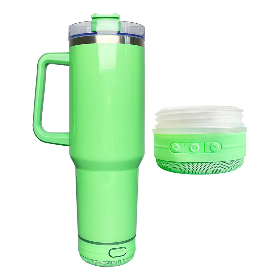 Lime Green Speaker Tumbler