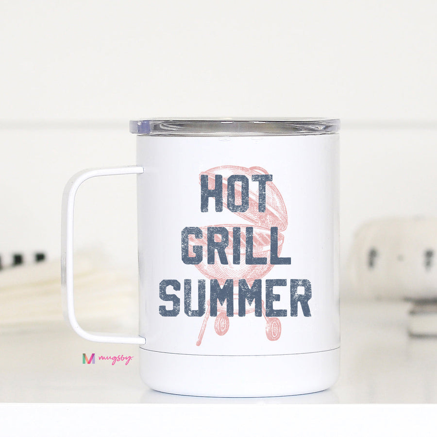 Hot Grills Summer Travel Cup with Handle, Funny Dad