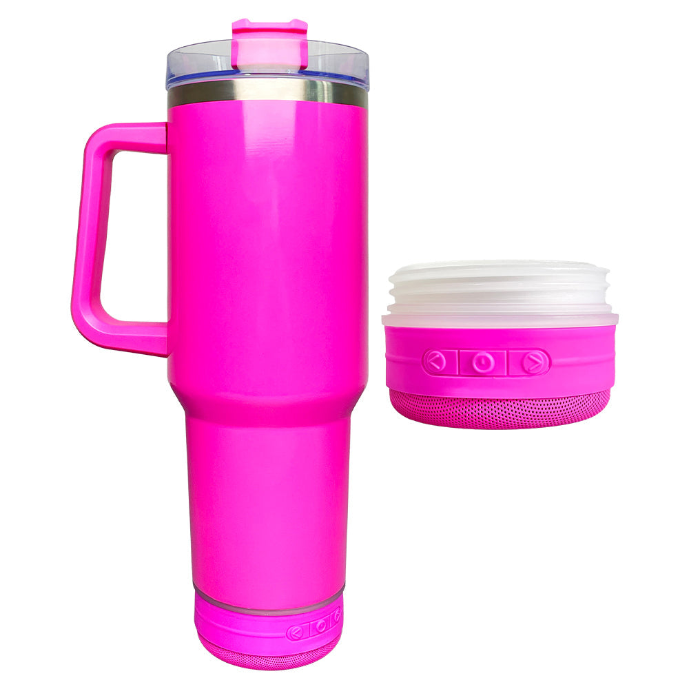 Hot Pink Speaker Tumbler